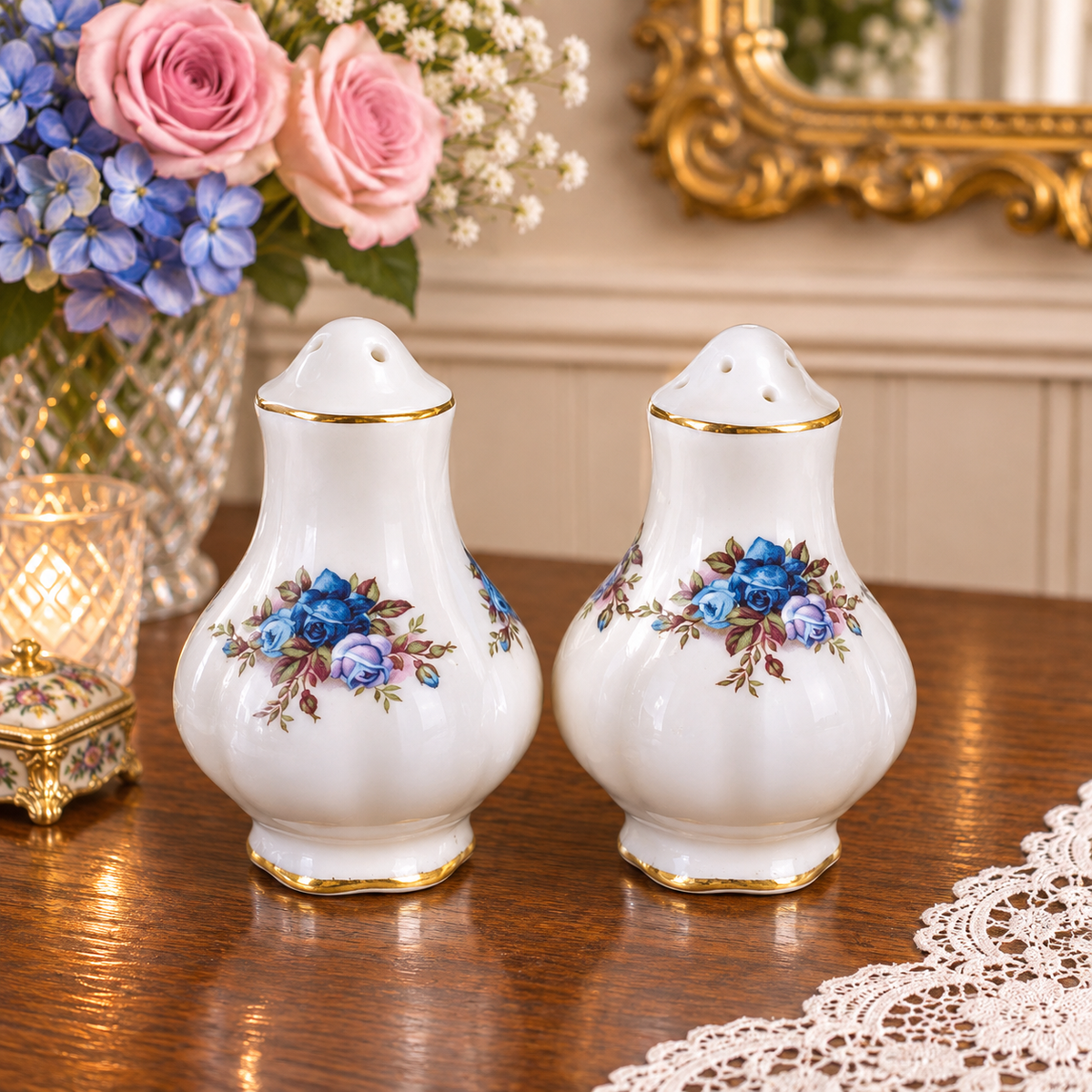 Royal Albert Moonlight Rose Cruet Set