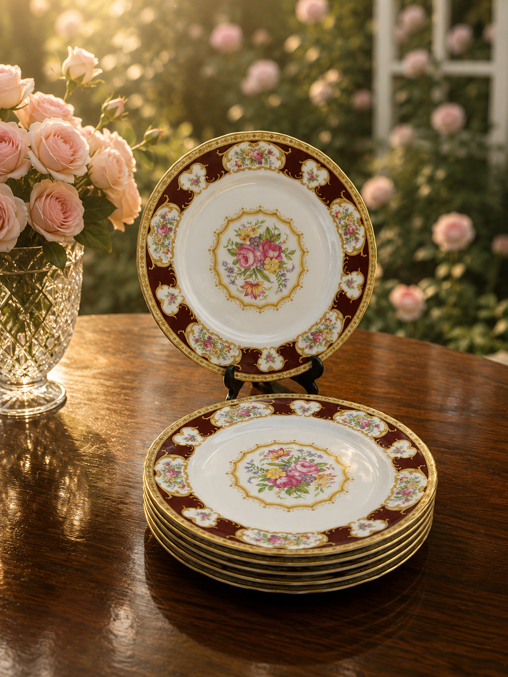 Royal Albert — “Lady Hamilton” Set of 6 Dinner Plates