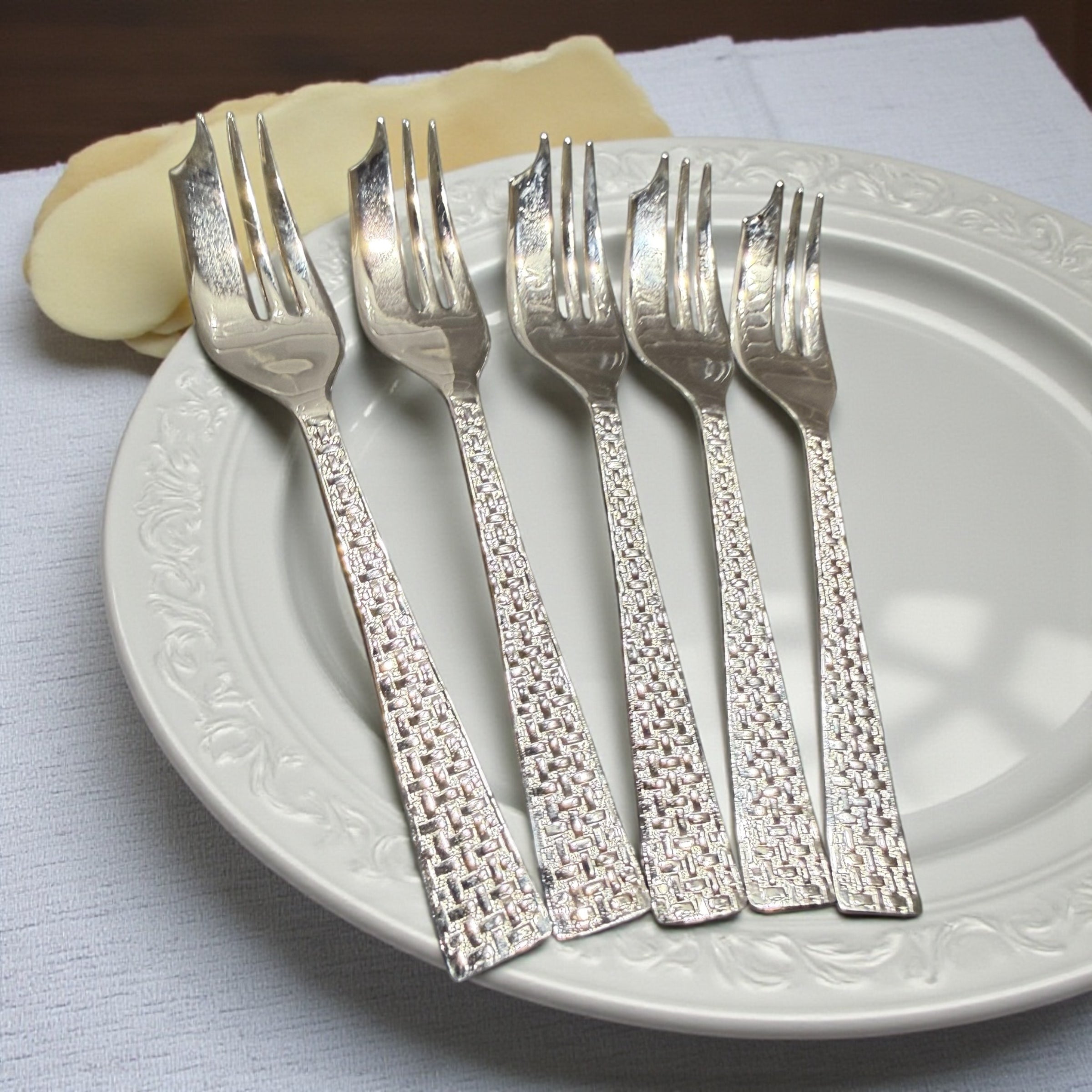 Vintage Cutlery. Set 5 Cake/Pastry Forks image 0