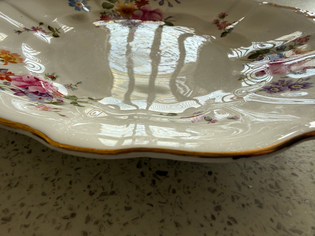 Vintage Cake Plate. Crown Derby Posies image 3