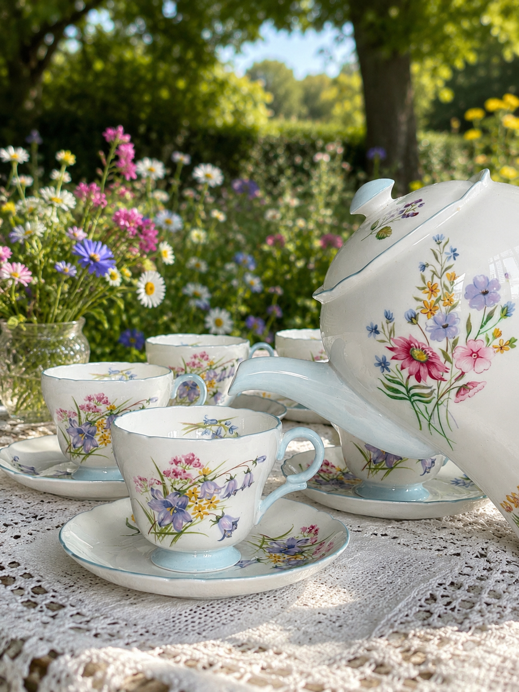 Shelley “Wildflowers” Coffee Set