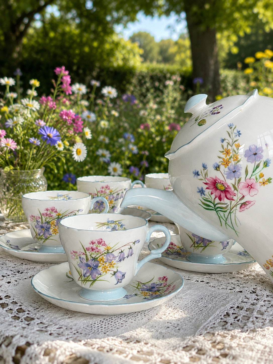 Shelley “Wildflowers” Coffee Set