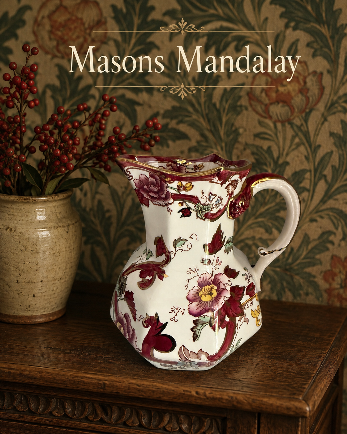 Masons. MANDALAY. Large Pitcher Jug