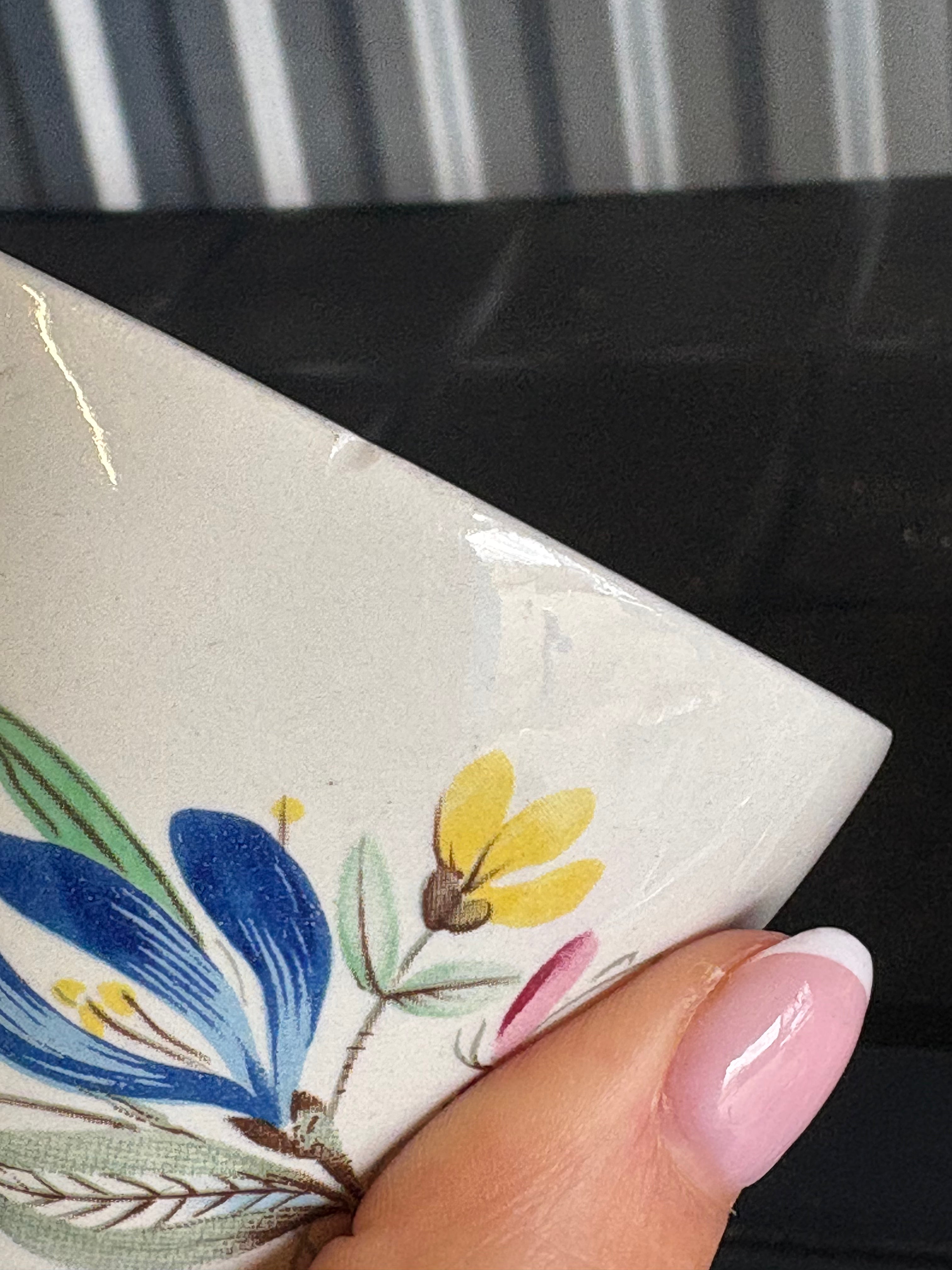 Vintage 1950’s Hall China “Bouquet” Set of 4 Coffee Cups image 3