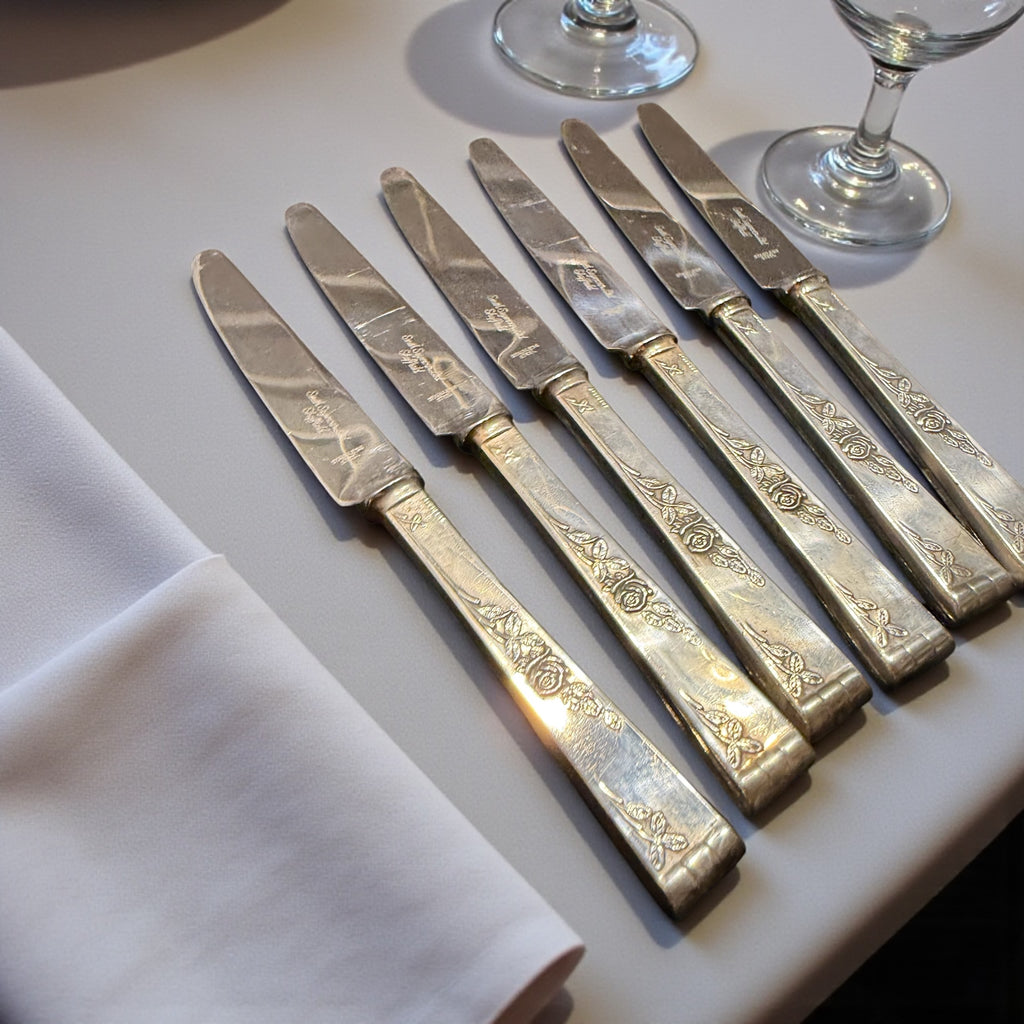 Smith Seymour of Sheffield Vintage Cutlery. Set 6 Knives image 1
