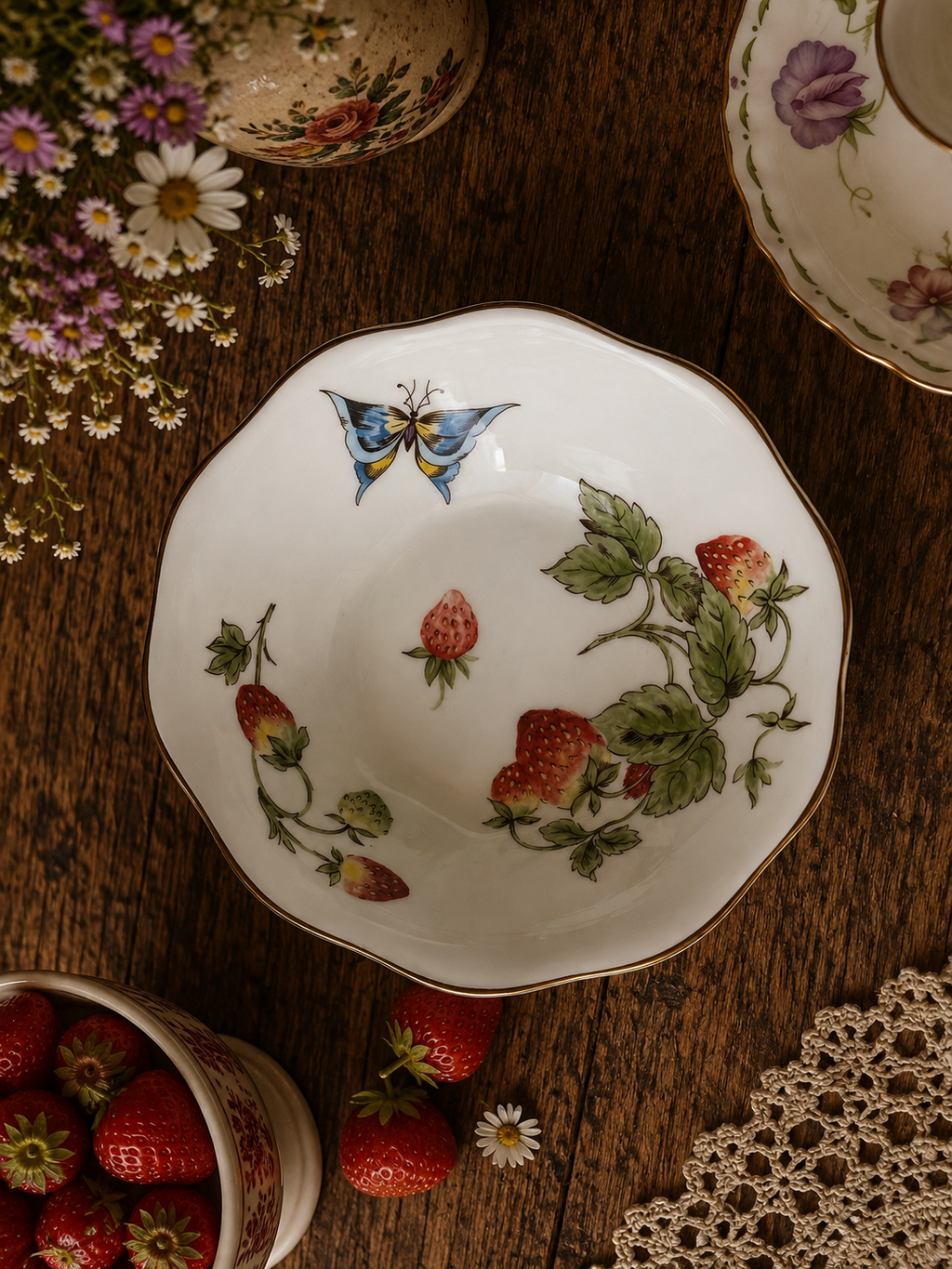 Coalport Strawberry Cereal Bowl