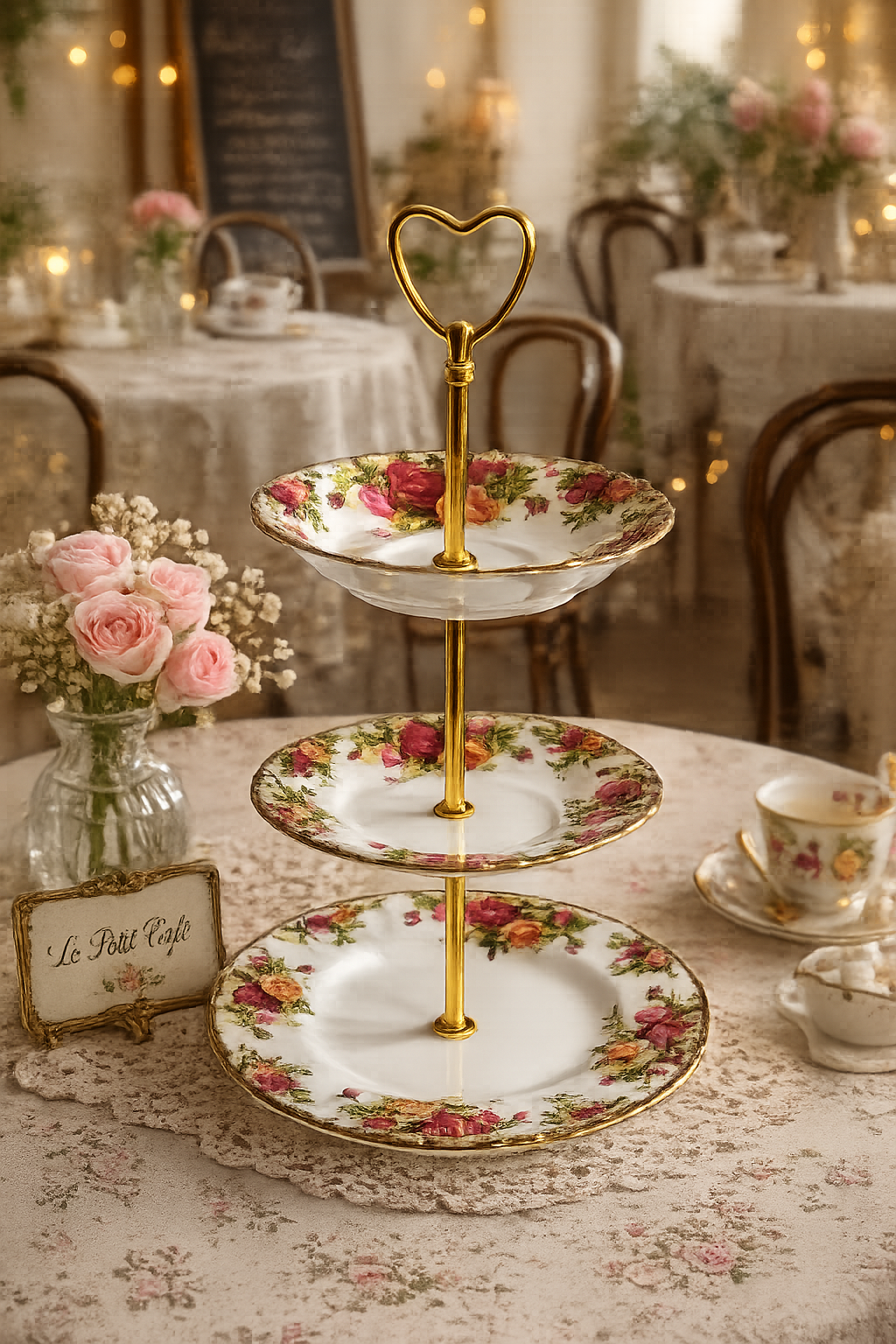 Royal Albert Old Country Roses 3 Tier Medium Cake Stand