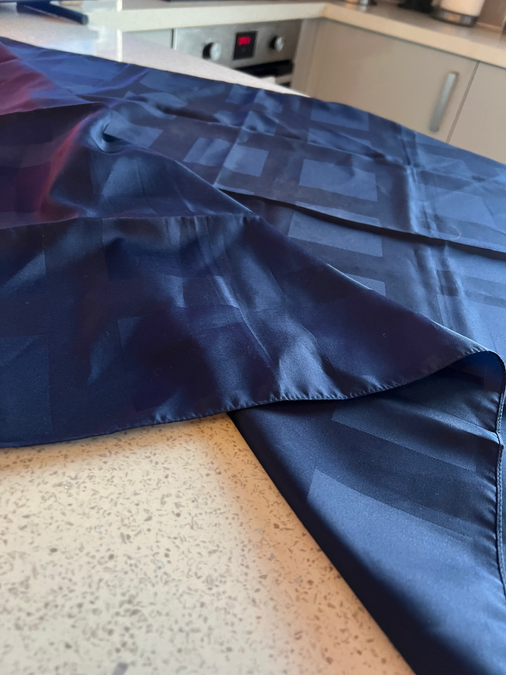 Classic Italian navy blue design Vintage Scarf.  image 2