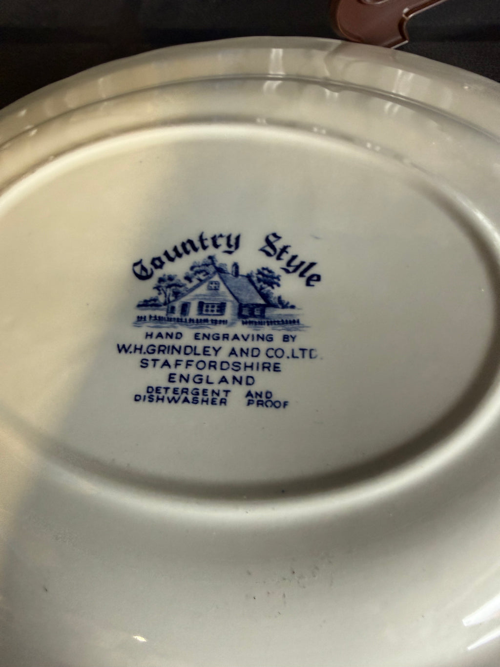 Grindley & Co. Country Style. Large blue & white platter image 1