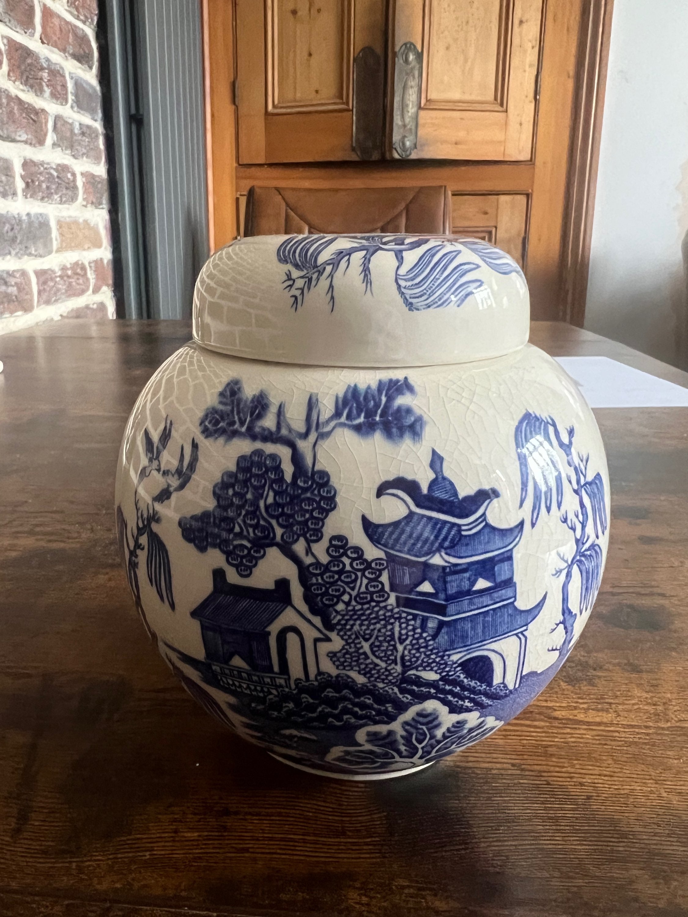 Masons. Old Willow Ginger Jar image 2
