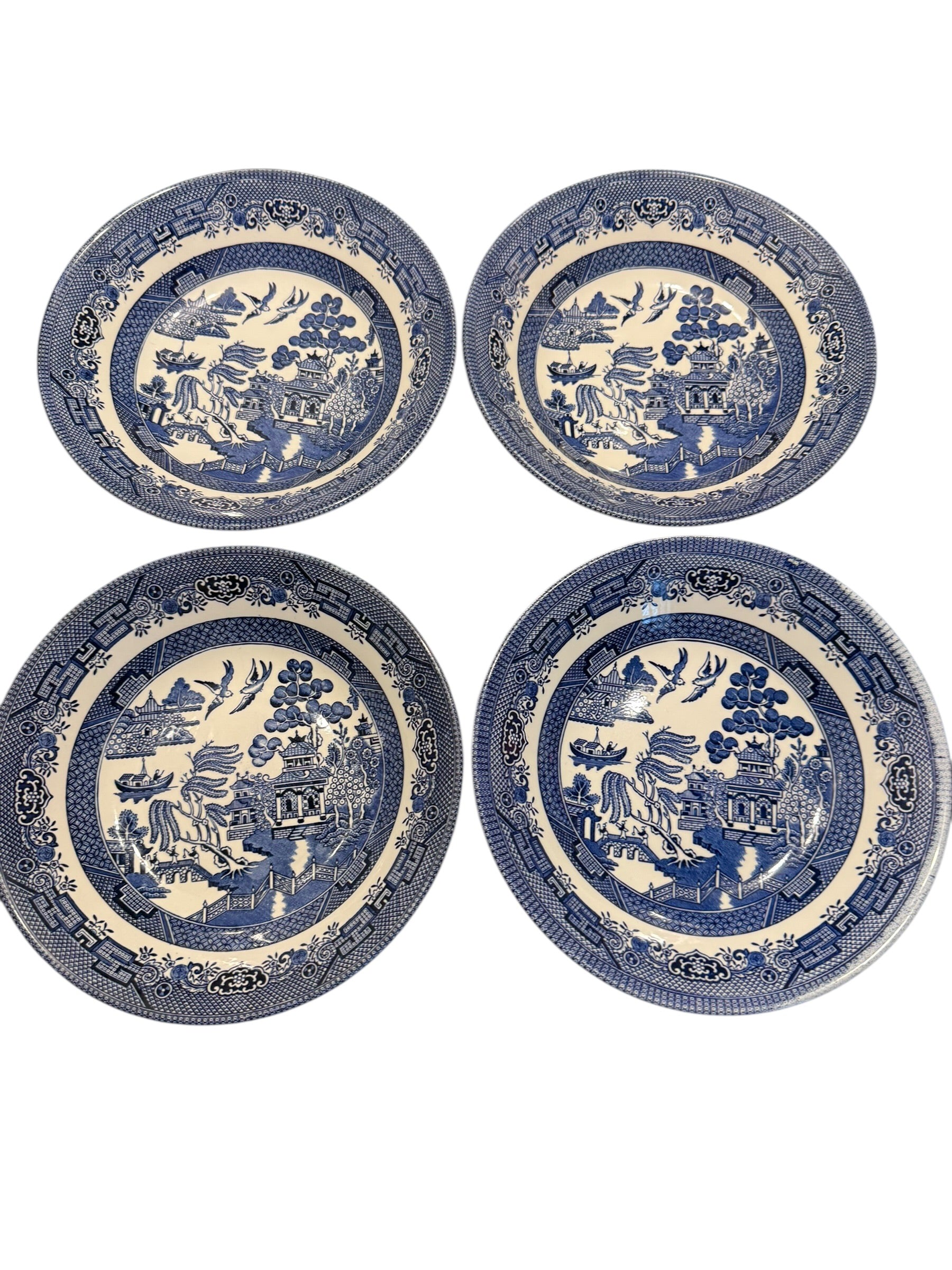 Old Willow. Set 4 Soup/Pasta Bowls image 0