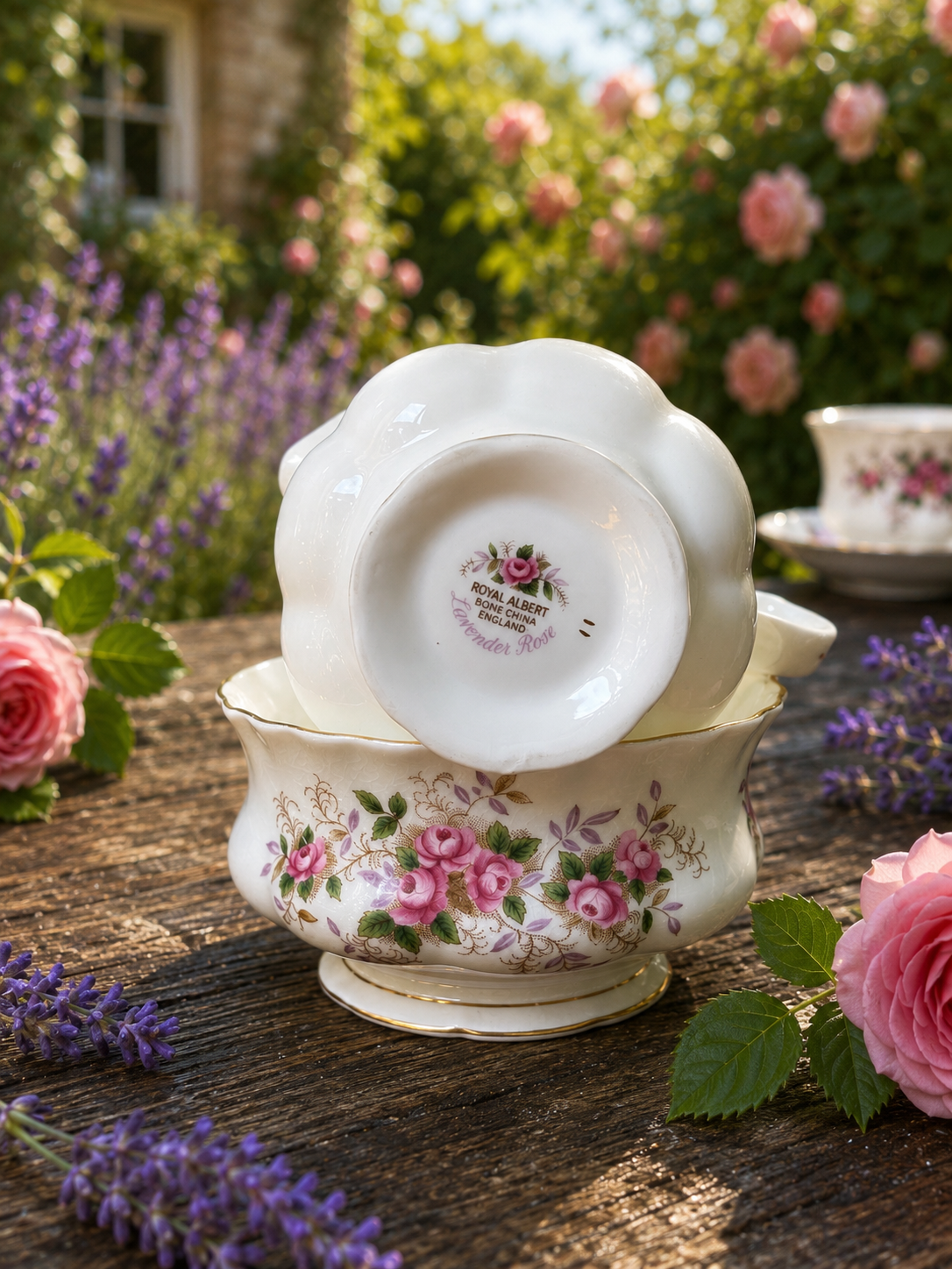 Royal Albert “Lavender Rose” Milk Jug & Sugar Bowl