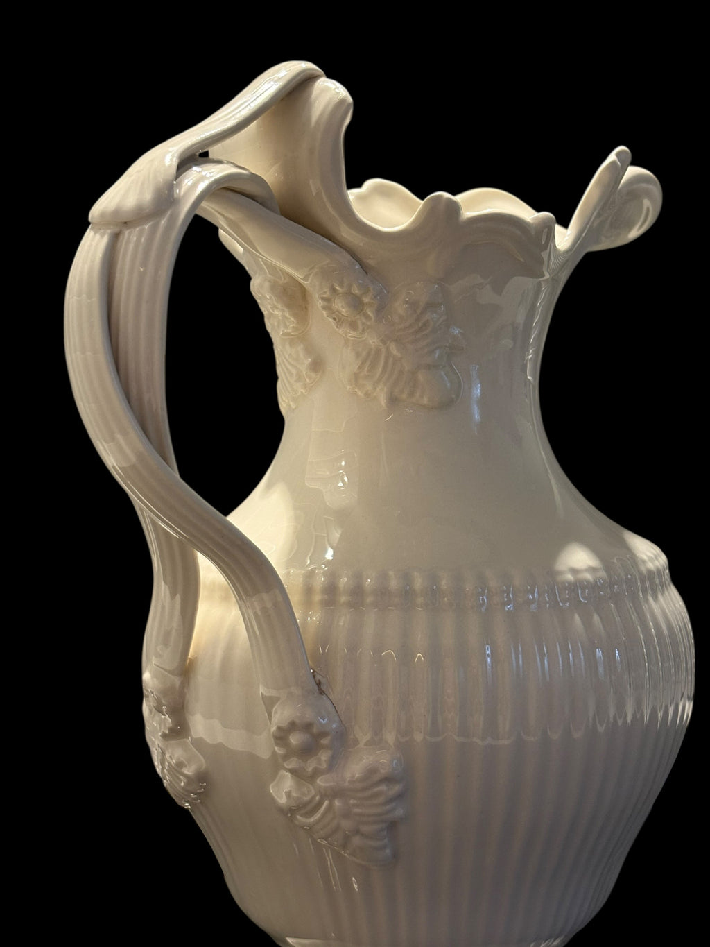 Leeds Creamware Jug & Bowl image 5