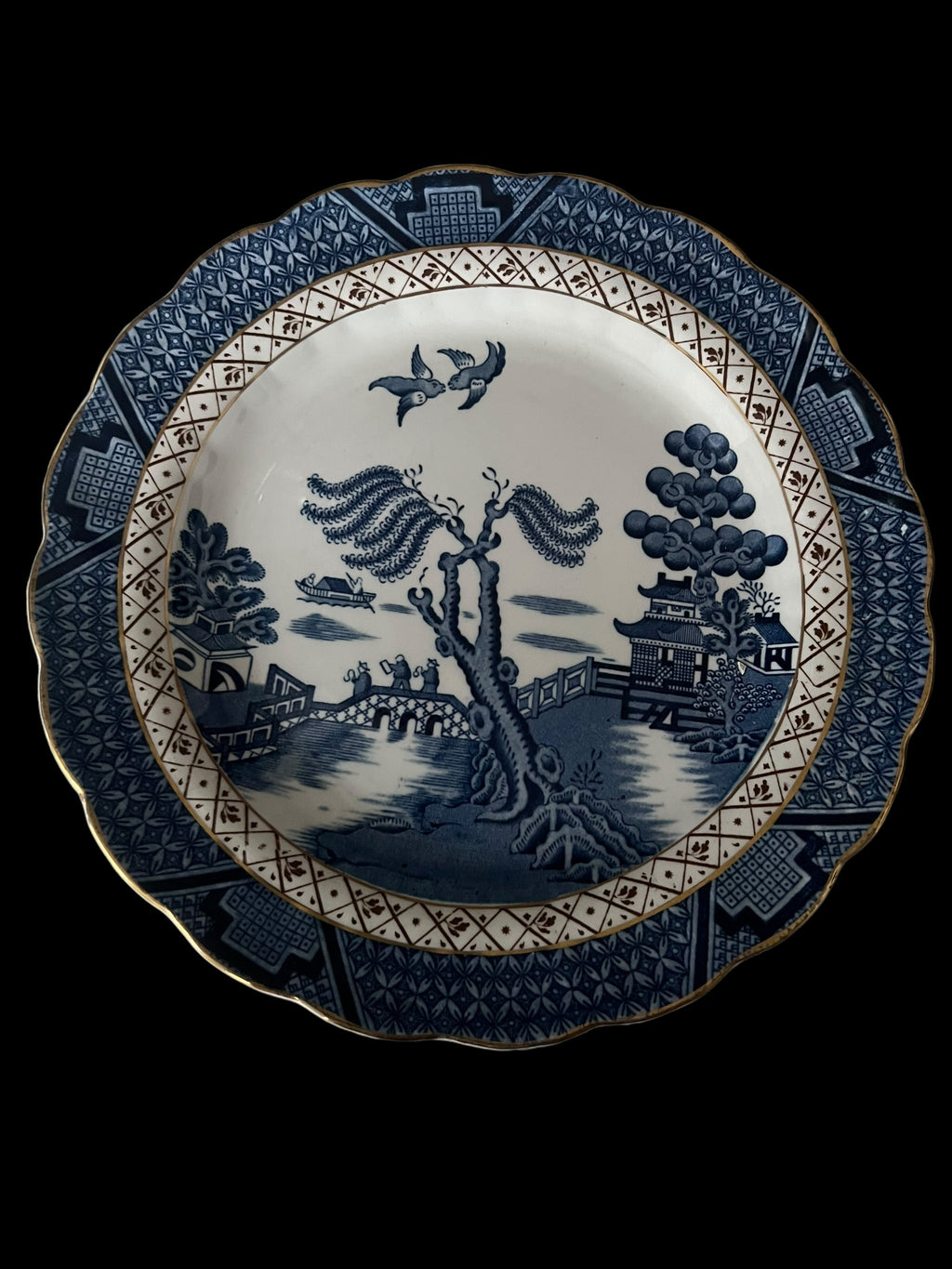 Booths Old Willow. Cabinet Plate. Blue & White.  image 1