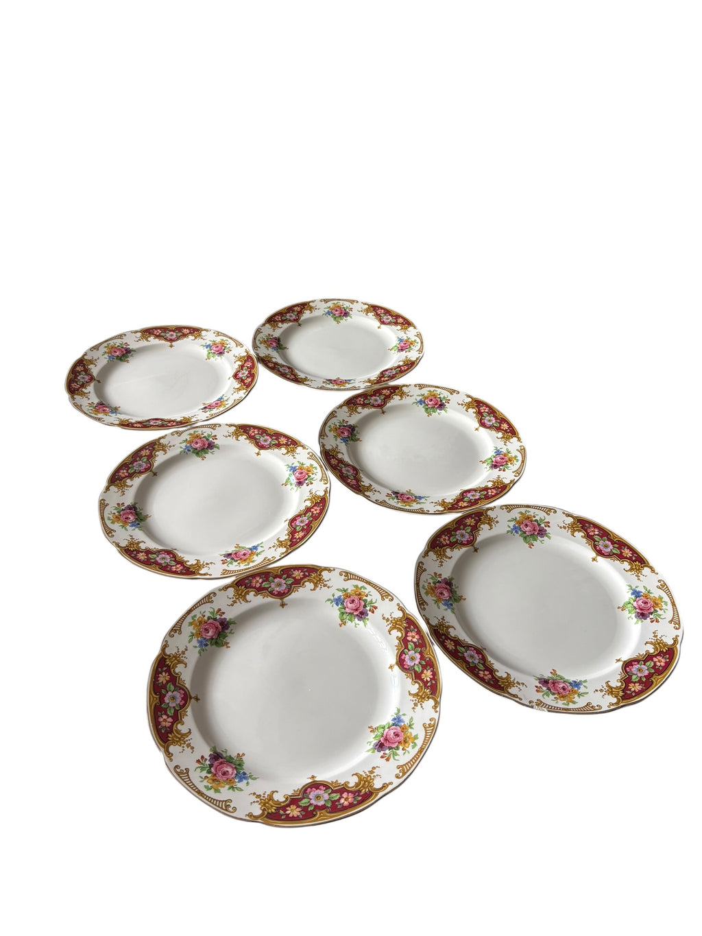 Set of 6 Burslem Dinner Plates