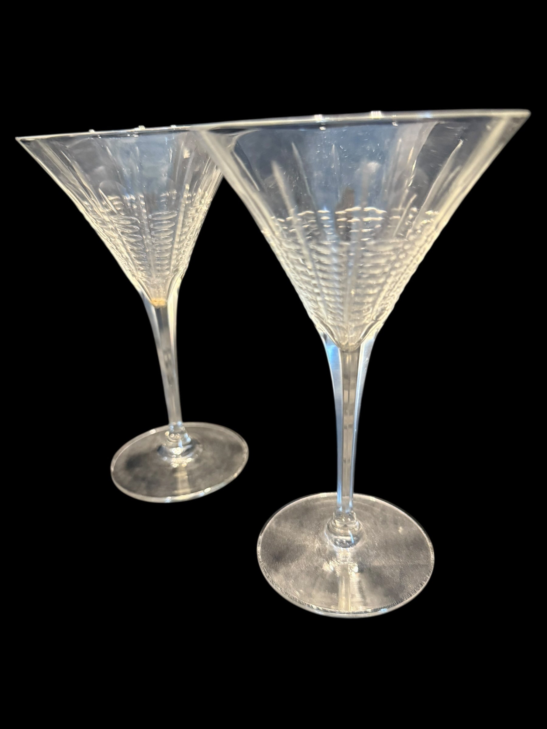 Set 2 Vintage Shot Crystal Glasses. Stemmed image 2