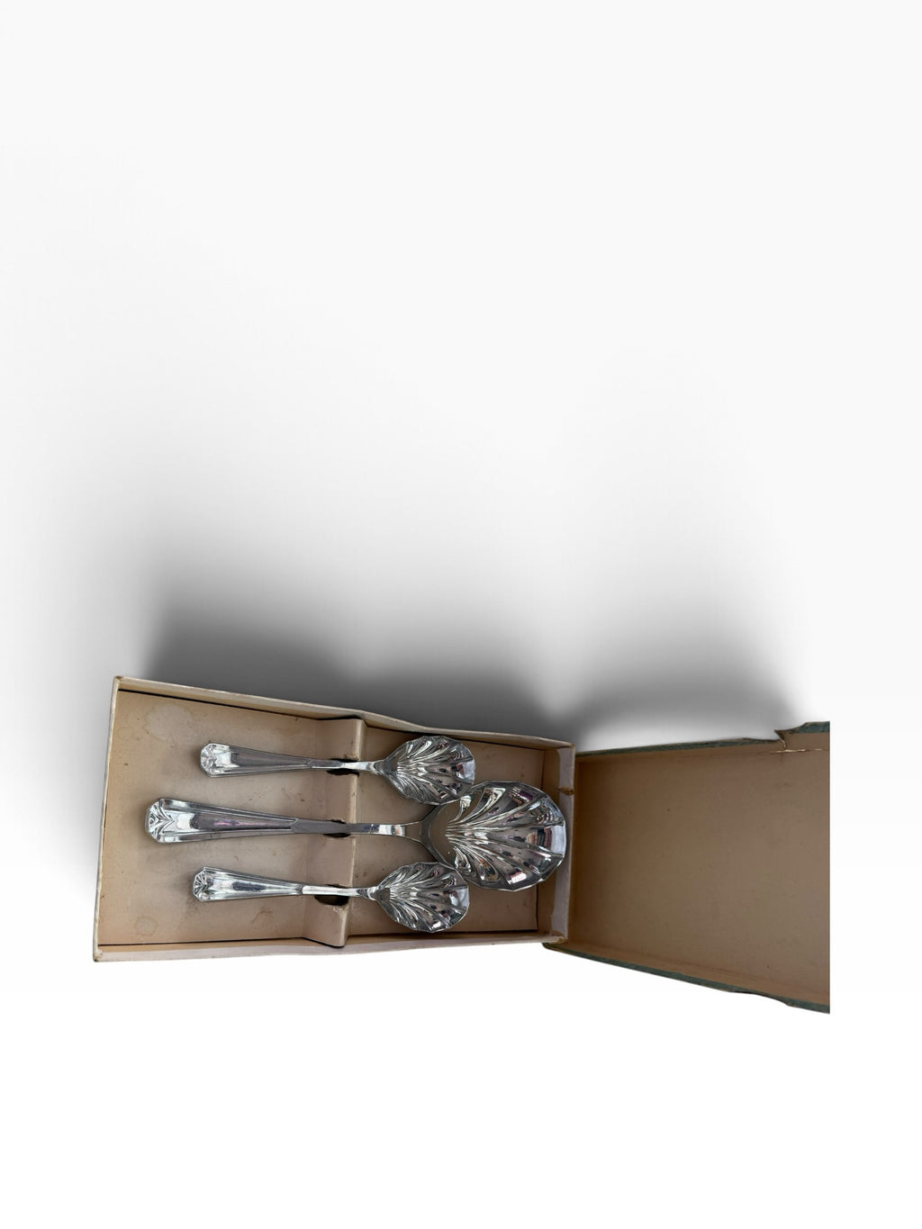 Set Fluted dessert spoons