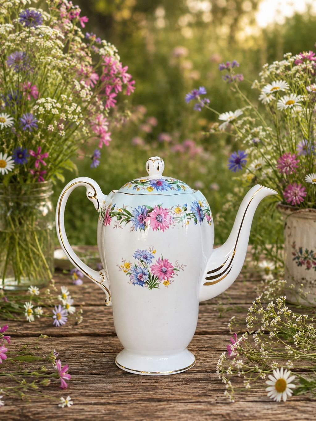 Foley Cornflower Coffee Pot