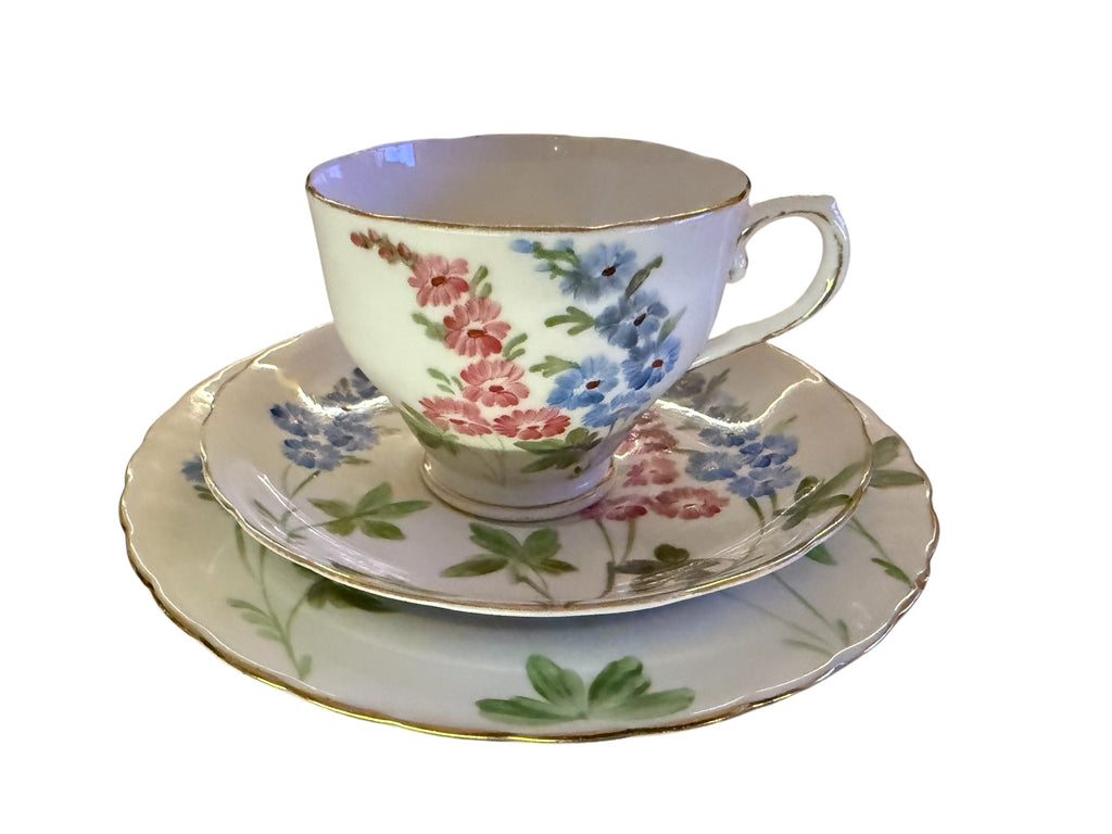 Tuscan English China milk & sugar. Handpainted.  image 4