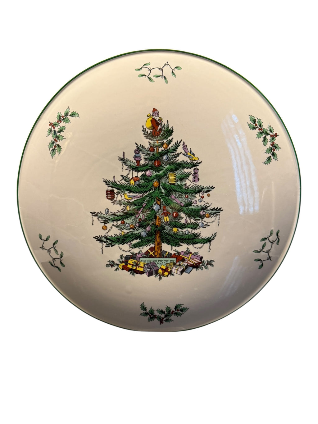Spode. Large Christmas Domed Gateau Plate. image 3