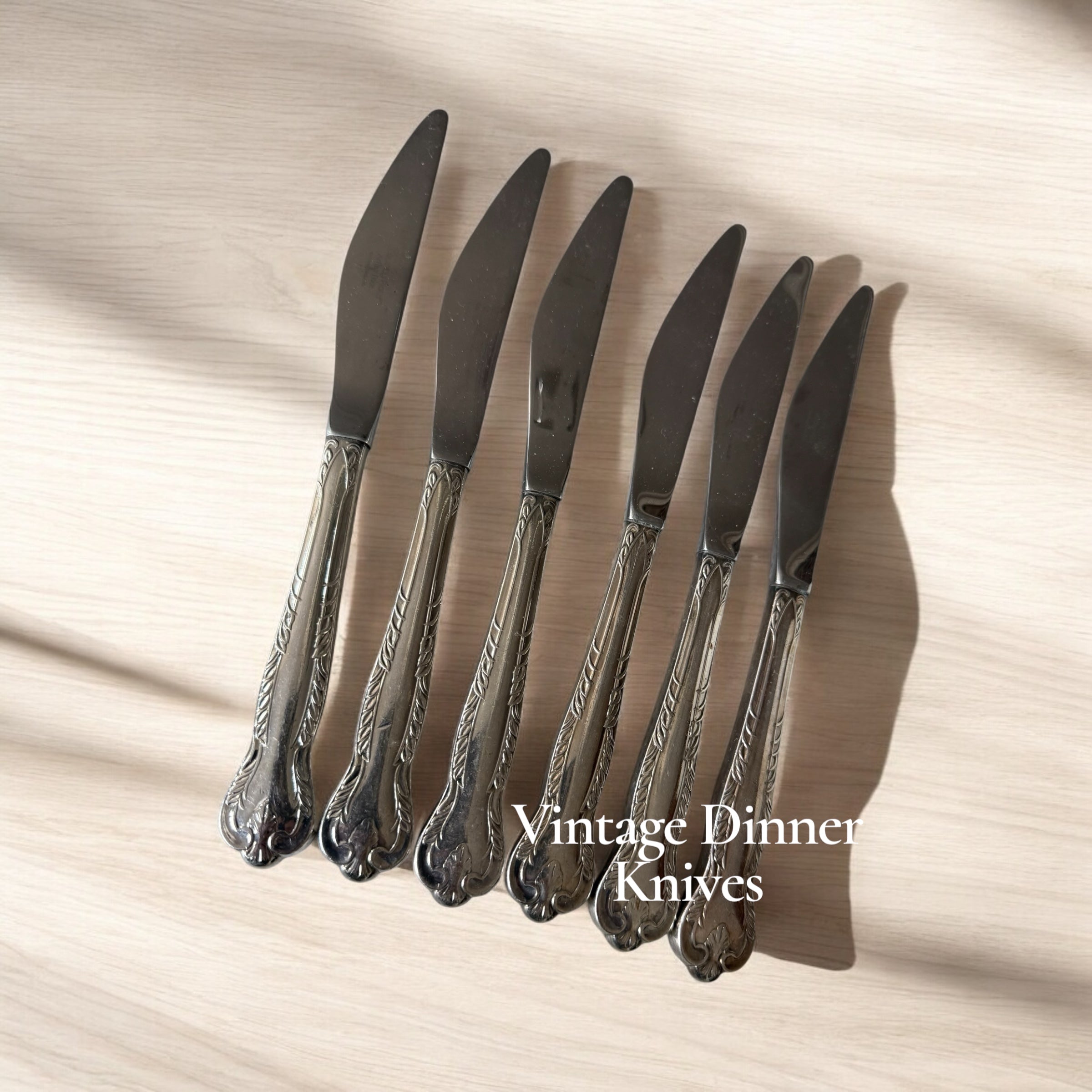 Set 6 Vintage Dinner Knives image 0