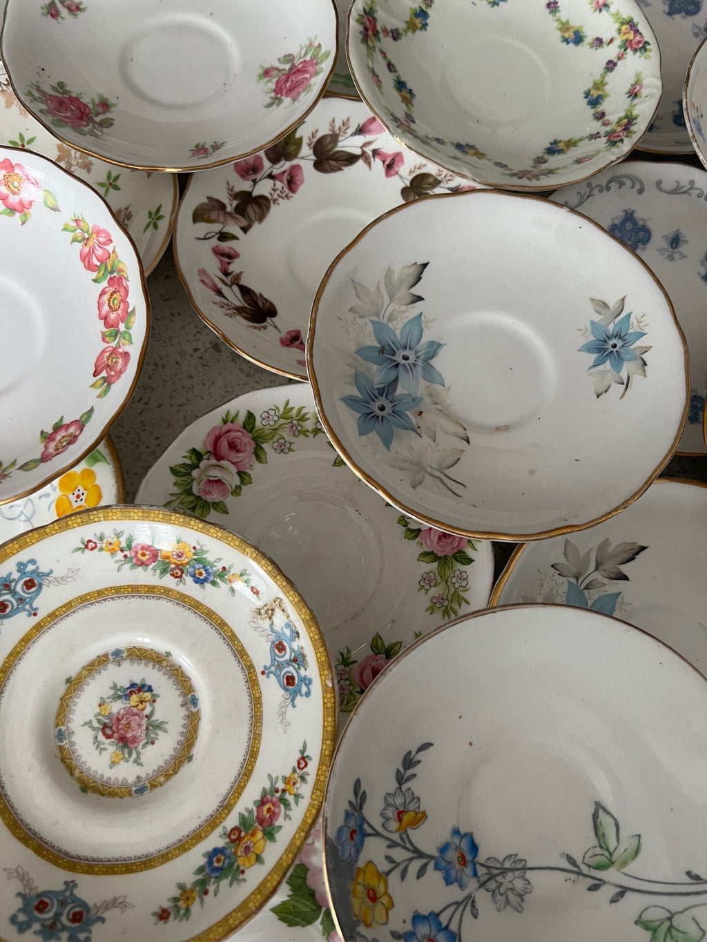 X 50 Vintage China Saucers.  image 3