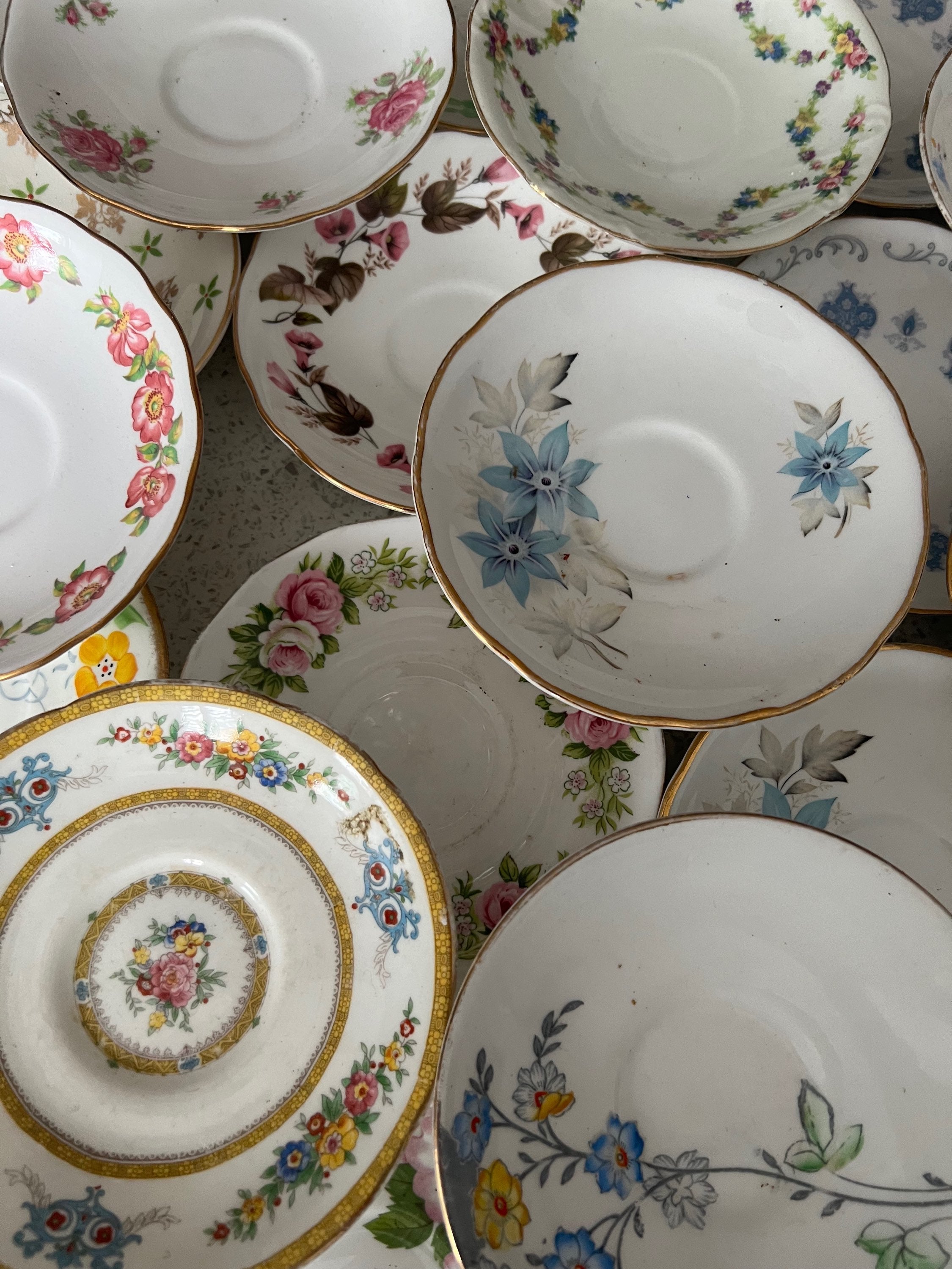 X 50 Vintage China Saucers.  image 3