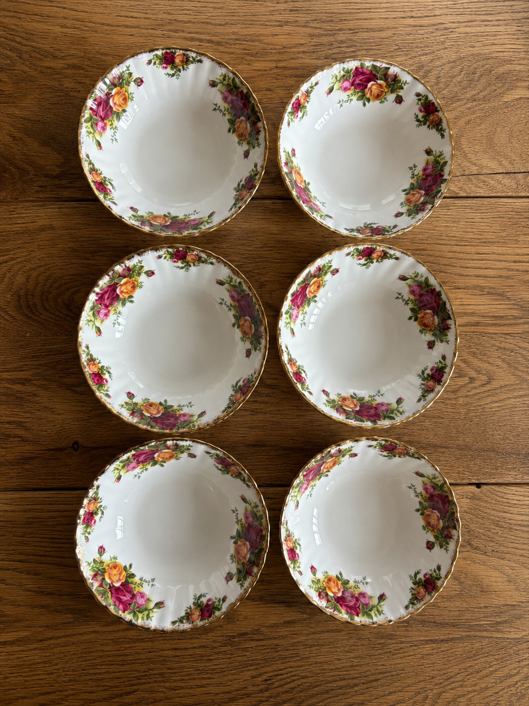 Royal Albert Old Country Roses Cereal Bowls – Set of 6 - 1st Quality