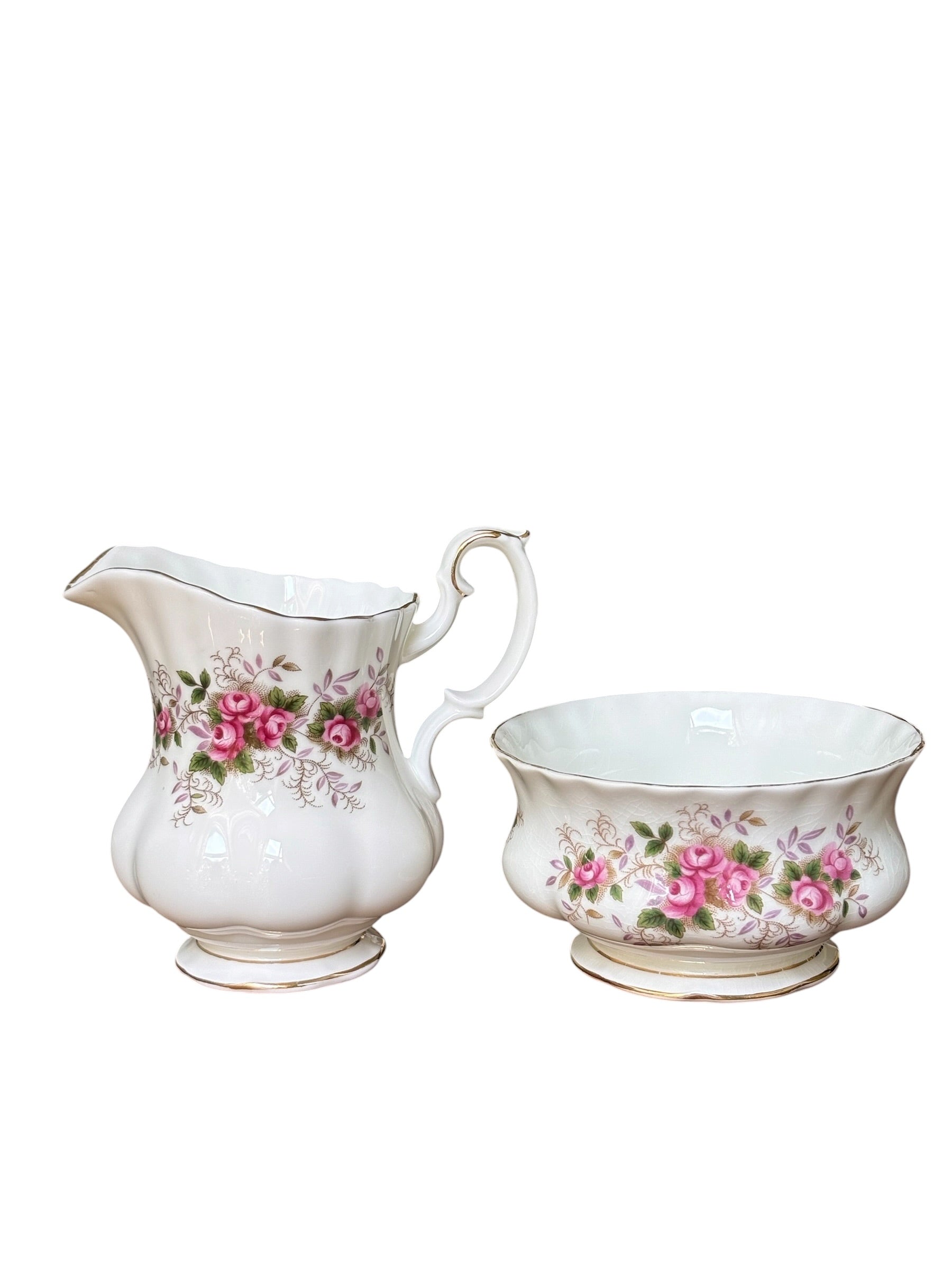 Royal Albert “Lavender Rose” Milk Jug & Sugar Bowl