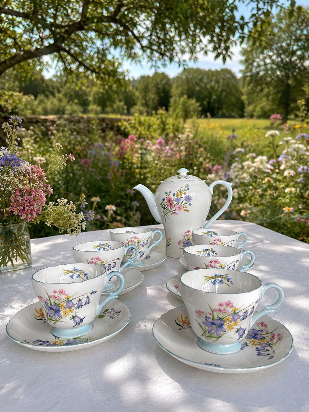 Shelley “Wildflowers” Coffee Set