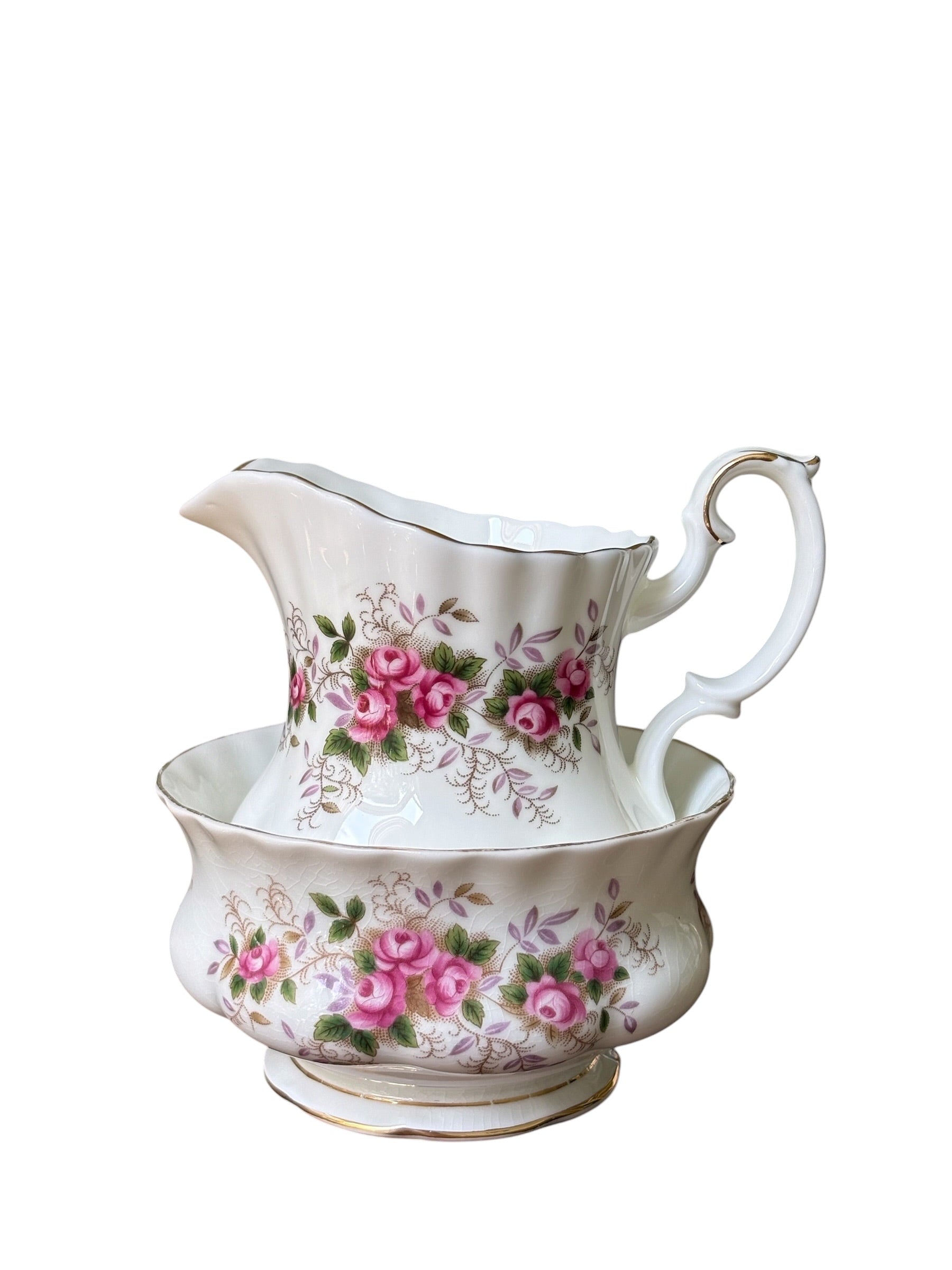 Royal Albert “Lavender Rose” Milk Jug & Sugar Bowl