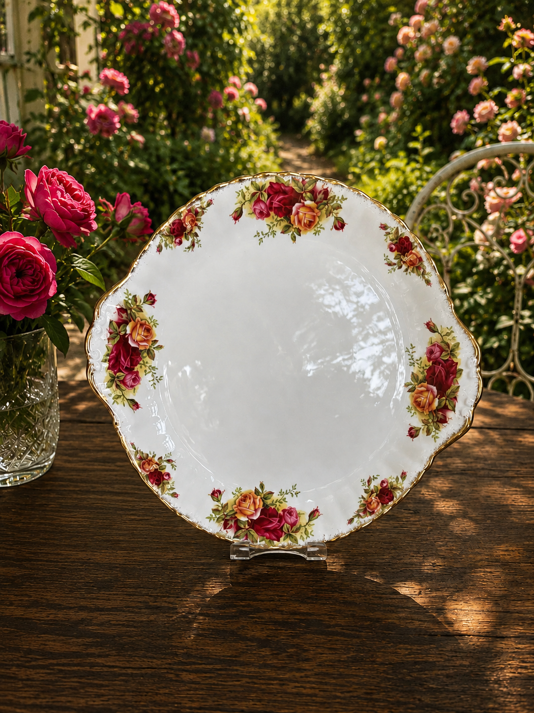 Royal Albert Old Country Roses Cake Plate 1st Quality