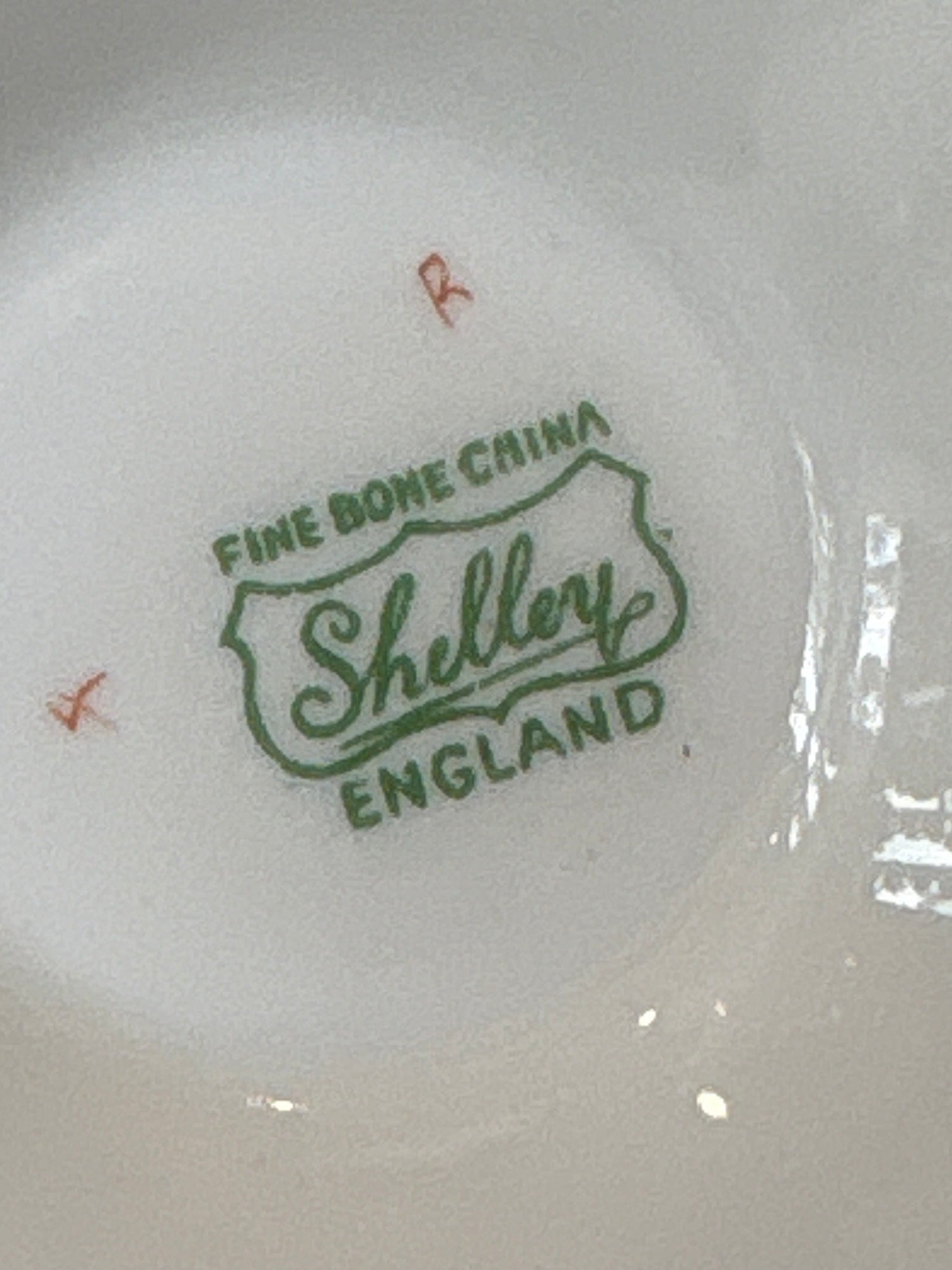 Set of 5 Shelley Soup Coupes with Saucers