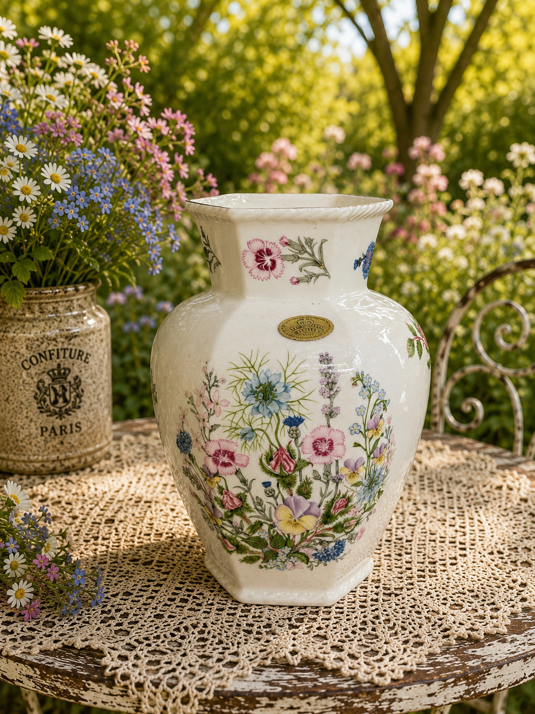 Aynsley “Wild Tudor” Set of 2 Vases
