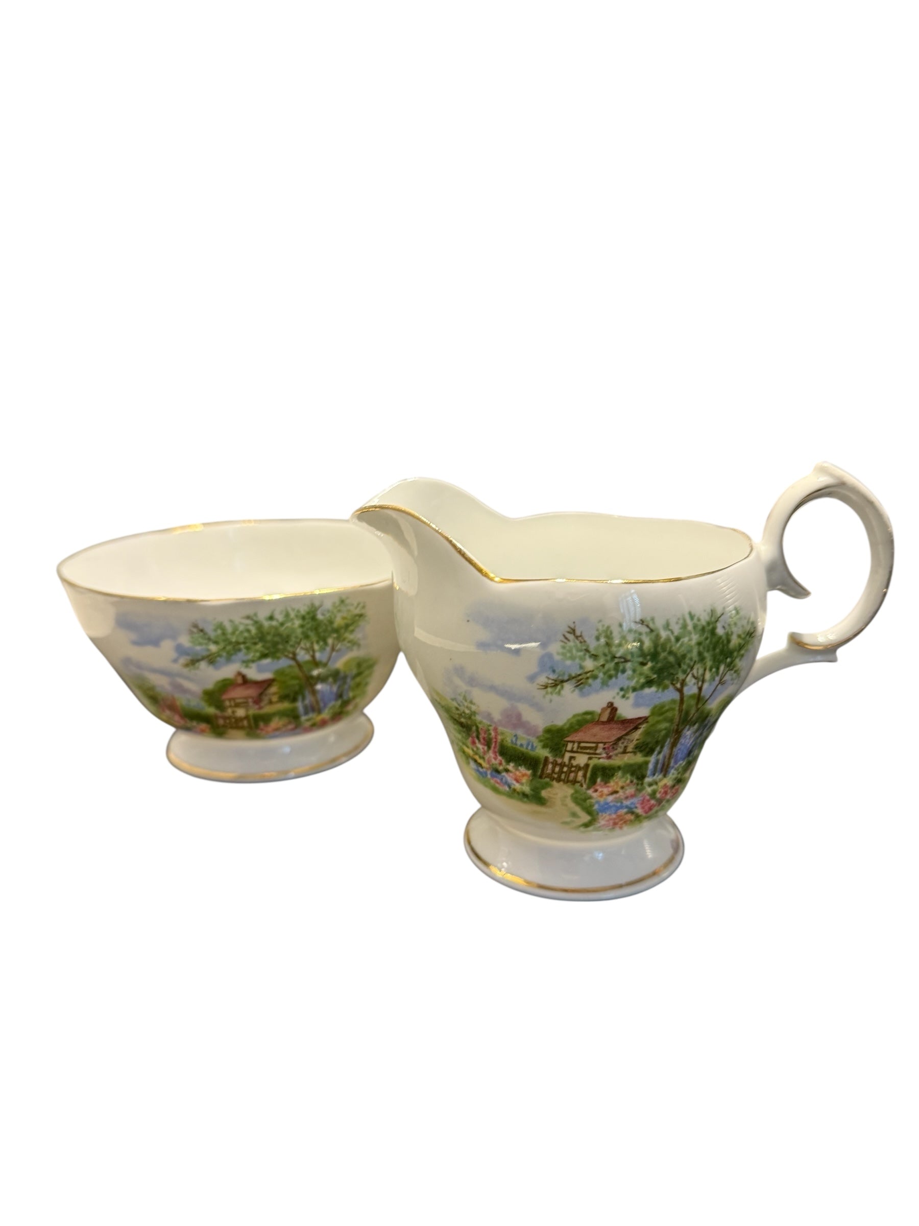 Queen Anne China Milk Jug & Sugar Bowl image 7