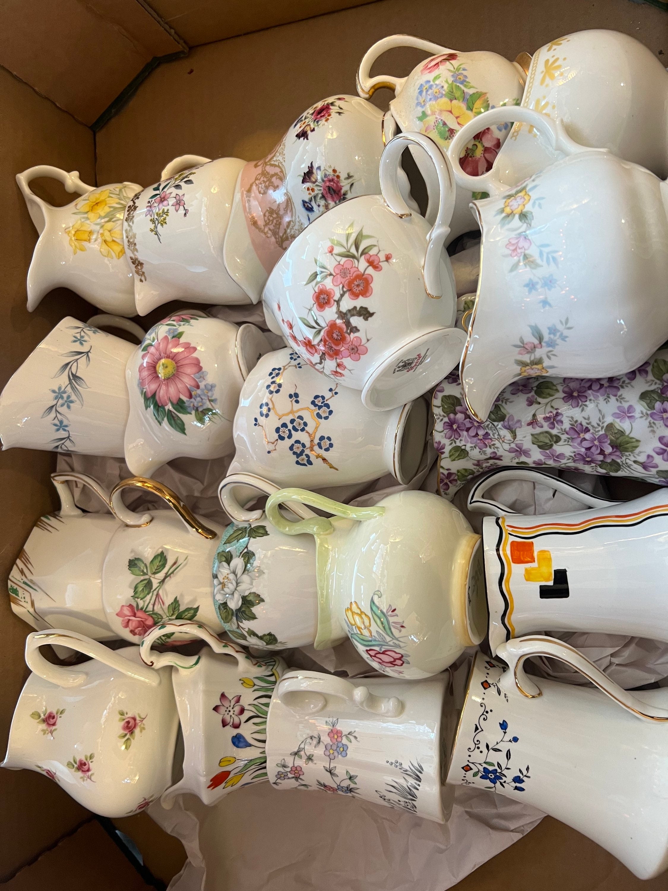 20 Mismatch China Creamer/Milk Jugs image 13