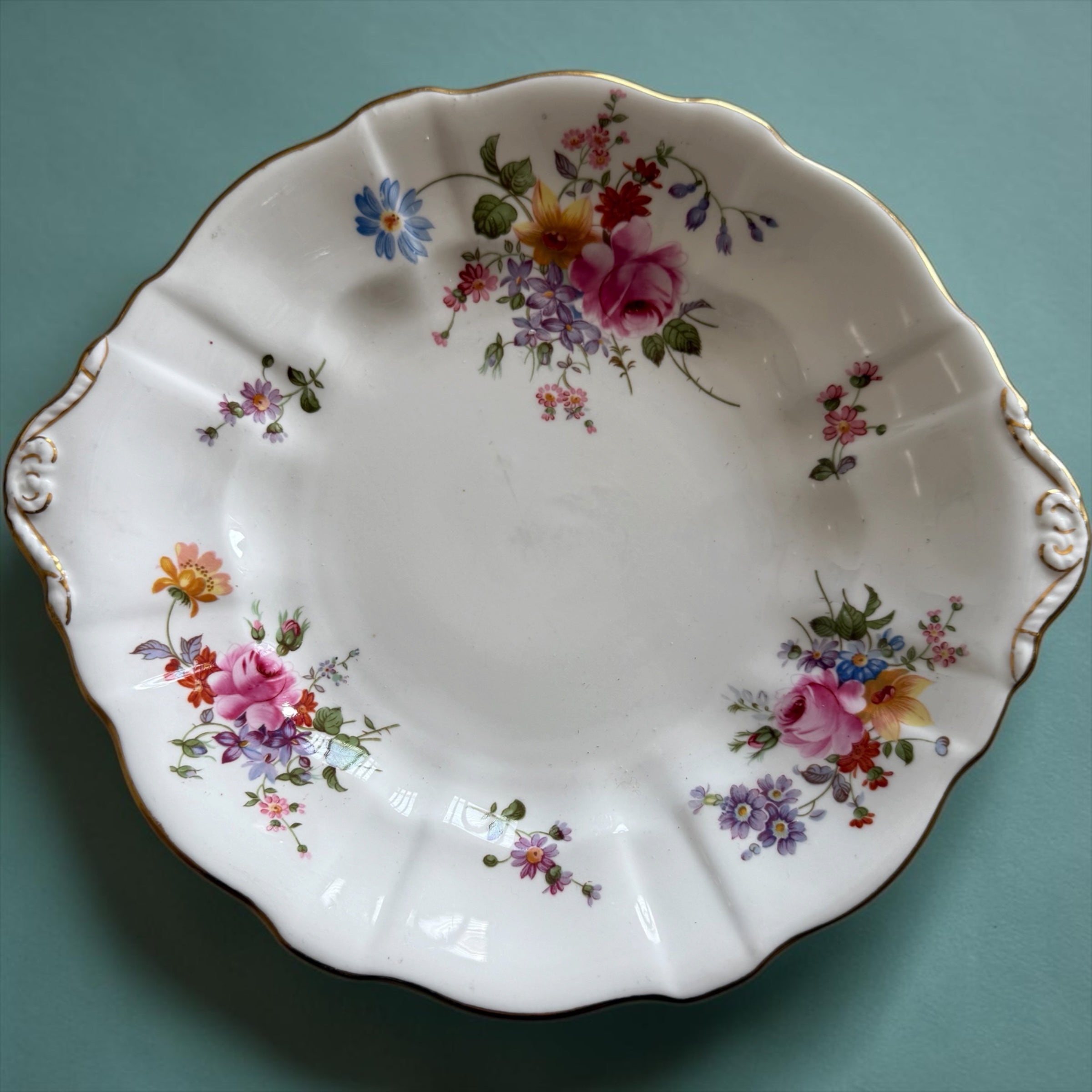 Vintage Cake Plate. Crown Derby Posies image 0