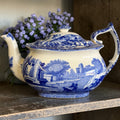 Antique blue & white teapot image 0