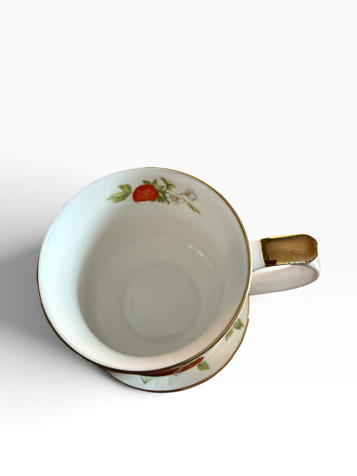 Queens China. Virginia Strawberry Mug & Coaster
