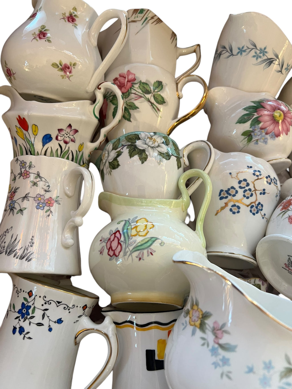 20 Mismatch China Creamer/Milk Jugs image 8