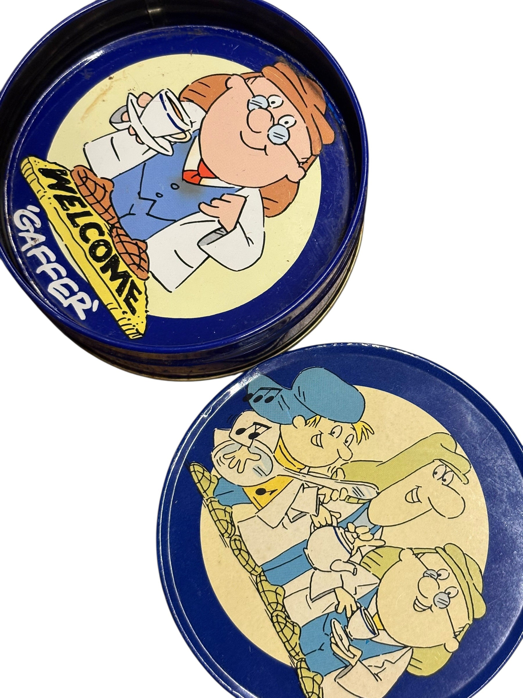 Set of 5 Vintage Tetley Tea Folk Coasters  image 1