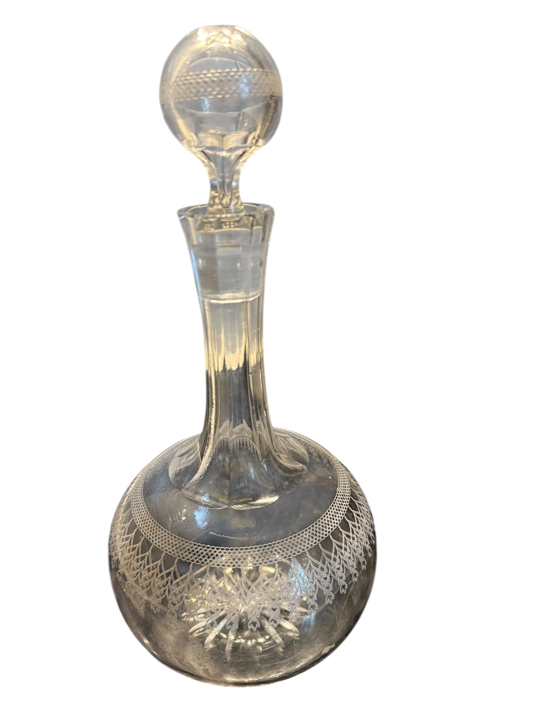 Vintage Decanter. Etched Glass. image 6