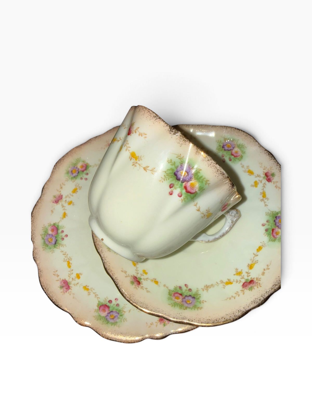 Antique China Trio. Wellington English China