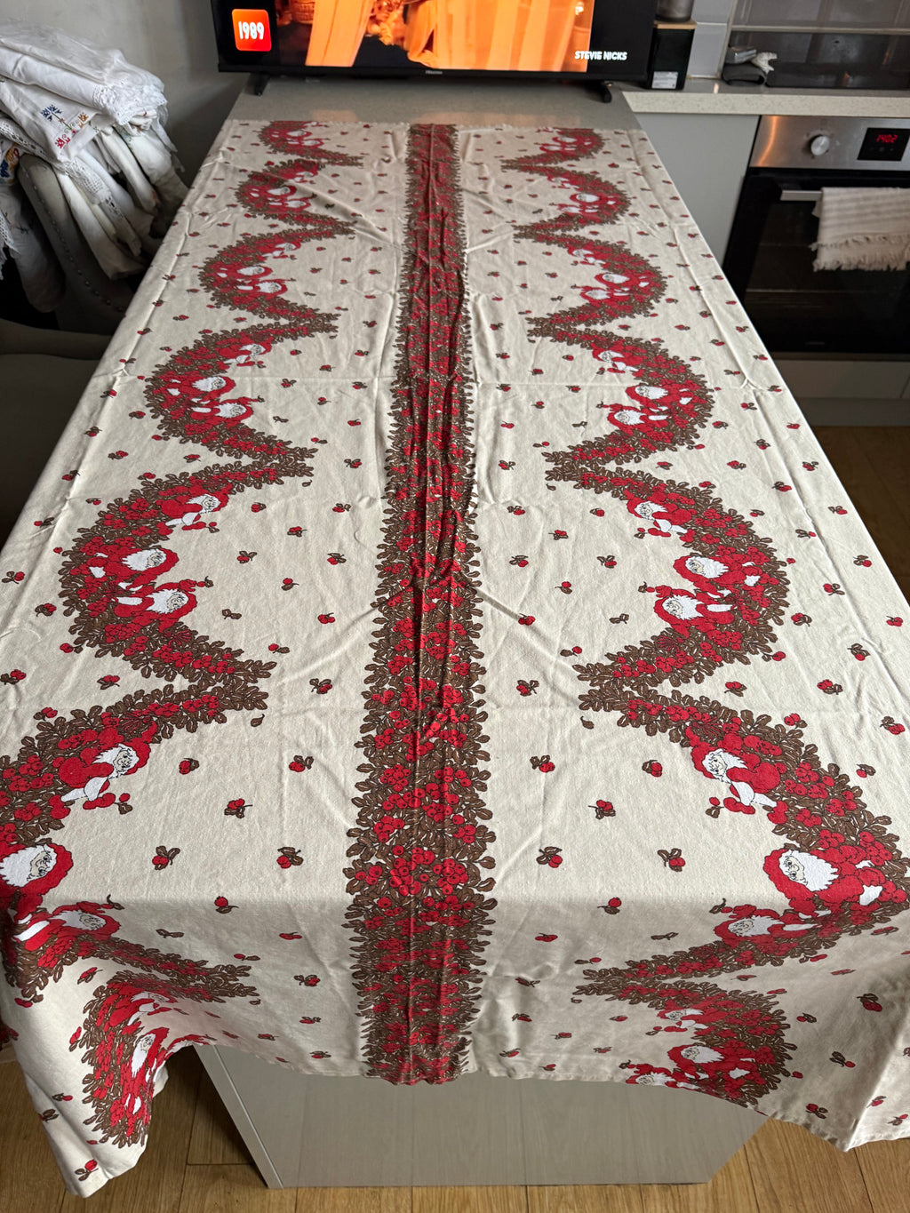 Vintage Tablecloth. Christmas Design