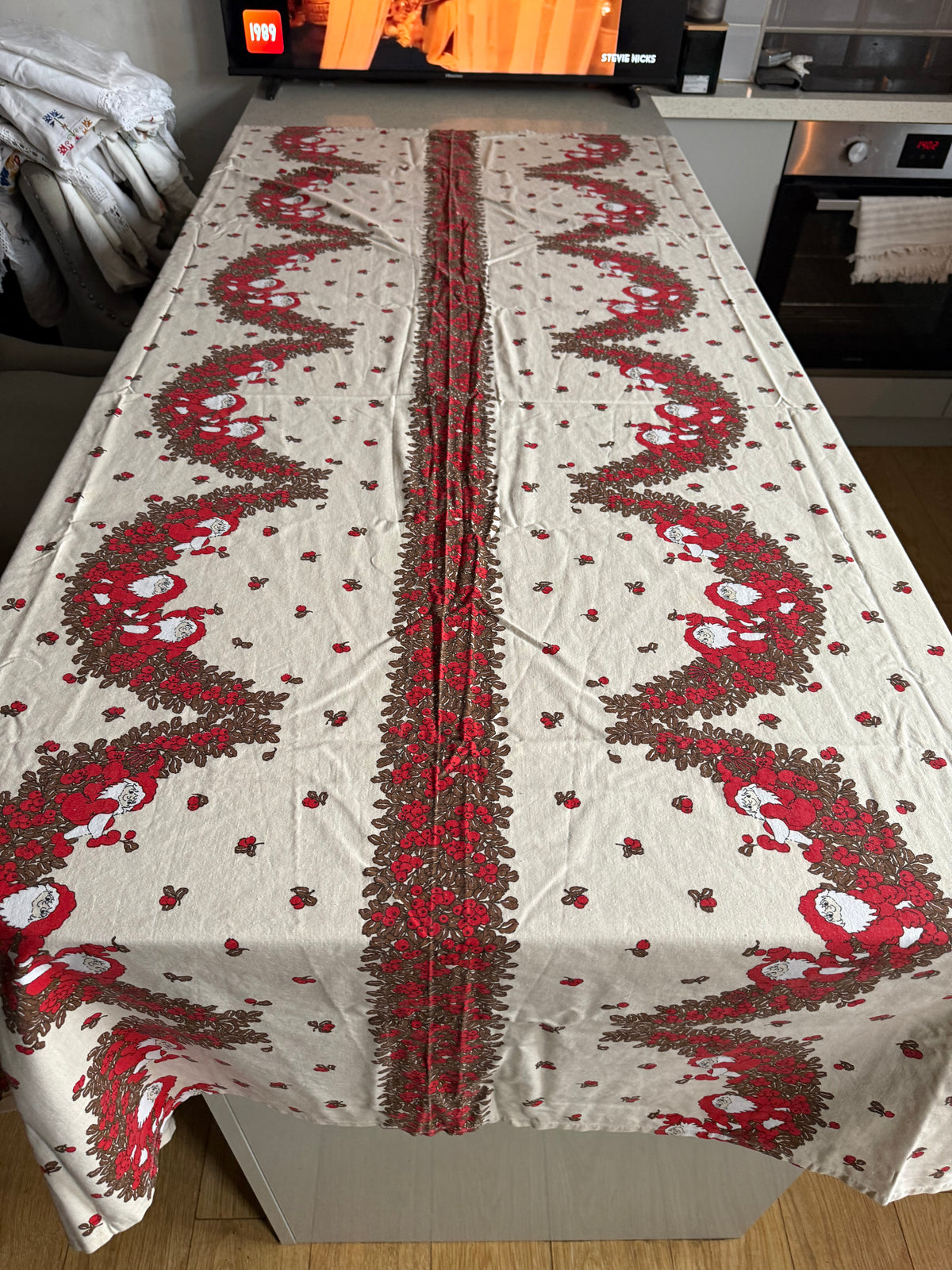 Vintage Tablecloth. Christmas Design