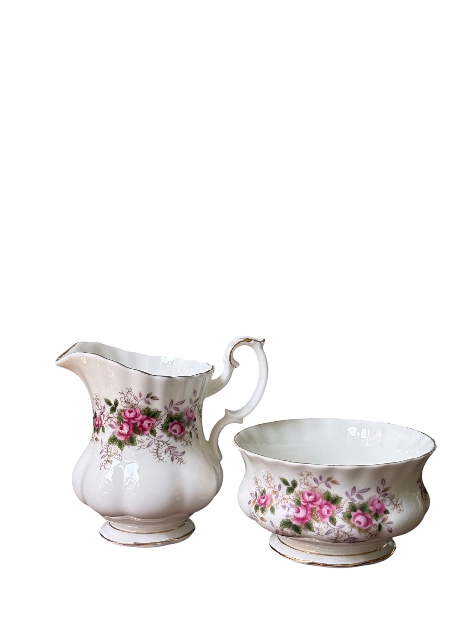 Royal Albert “Lavender Rose” Milk Jug & Sugar Bowl