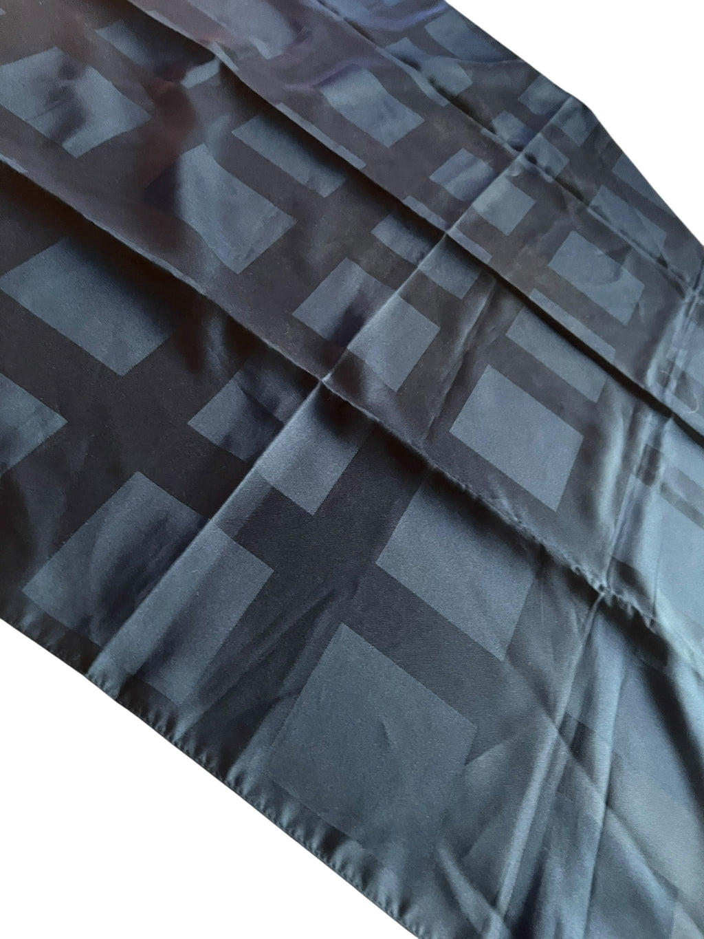 Classic Italian navy blue design Vintage Scarf.  image 8