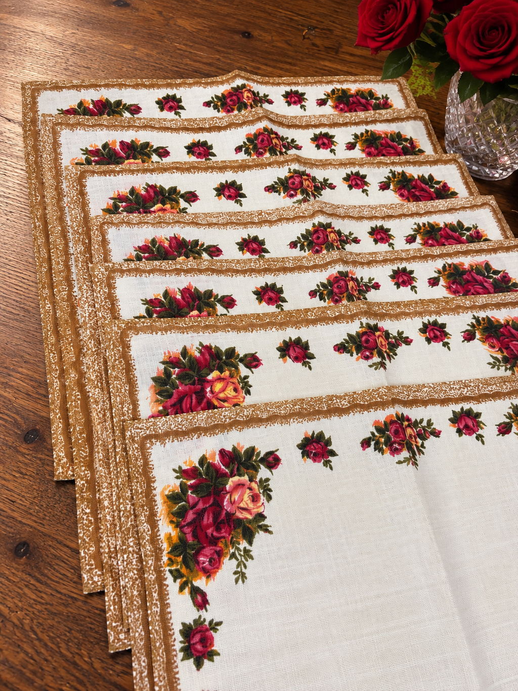 Royal Albert Old Country Roses Vintage Napkins – Set of 8