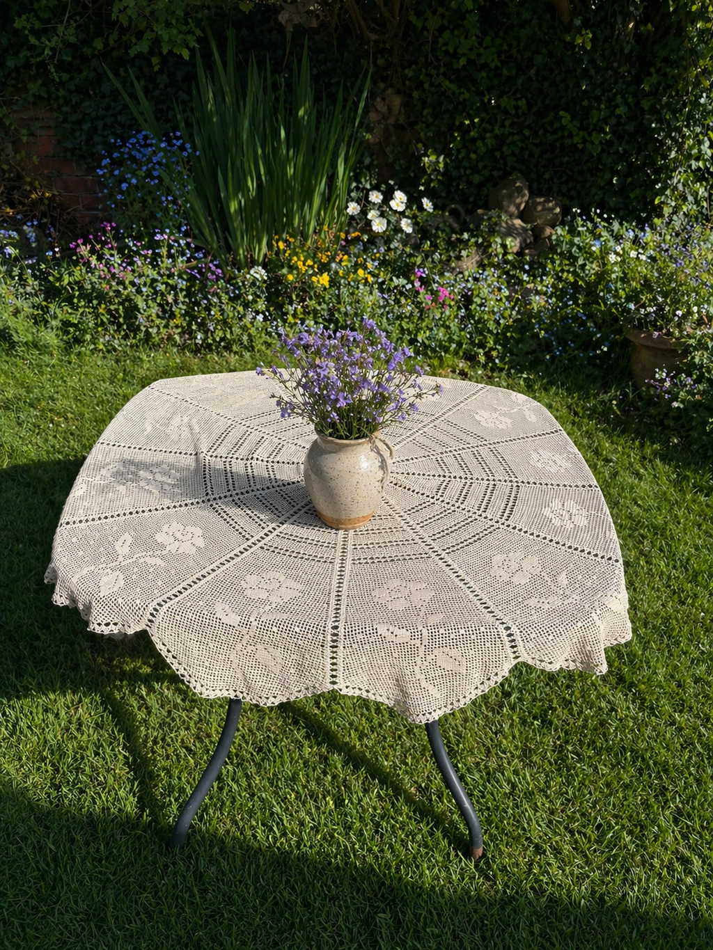 Hand Crochet Round Table Cloth