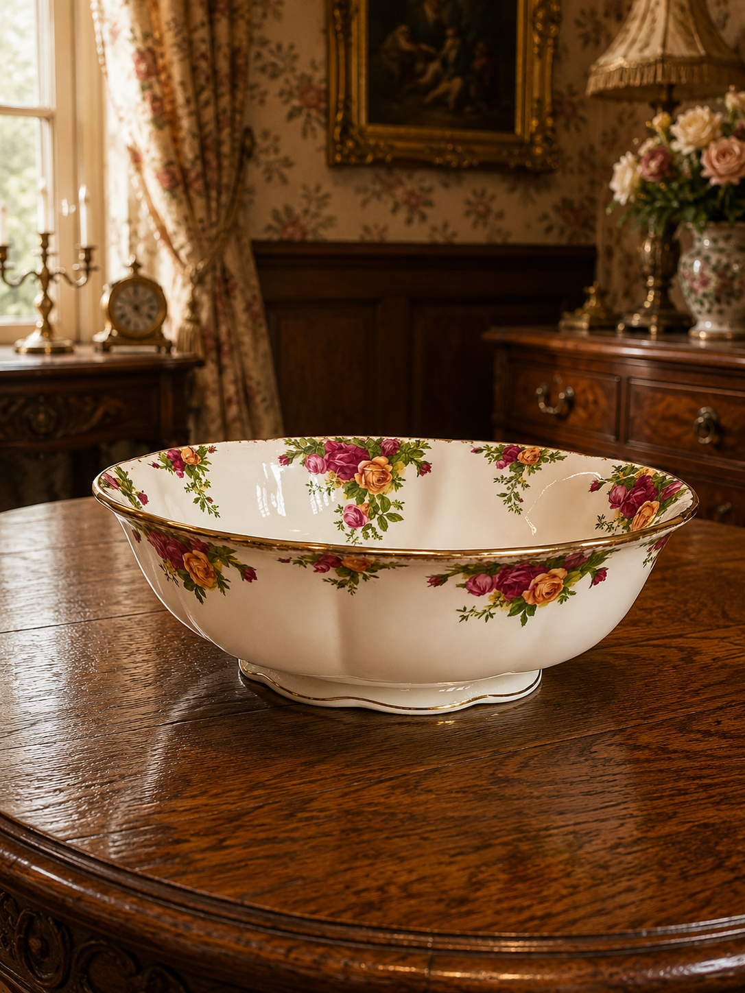 Royal Albert Old Country Roses Large Fluted Bowl